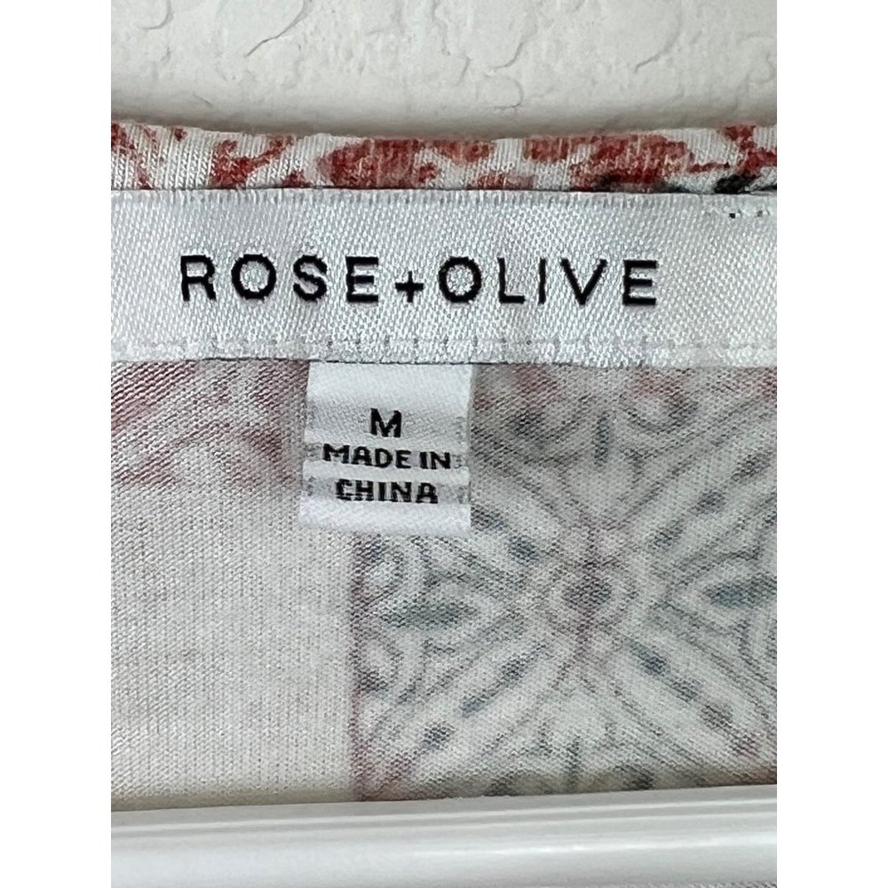 Rose + Olive Sleeveless Top, Medium - Picture 10 of 12
